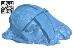 Fallen Norse Statue Ruins Head H002045 file stl free download 3D Model for CNC and 3d printer