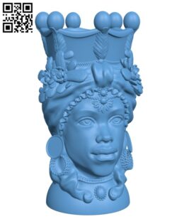 Female Sicilian Testa di Moro H001874 file stl free download 3D Model for CNC and 3d printer