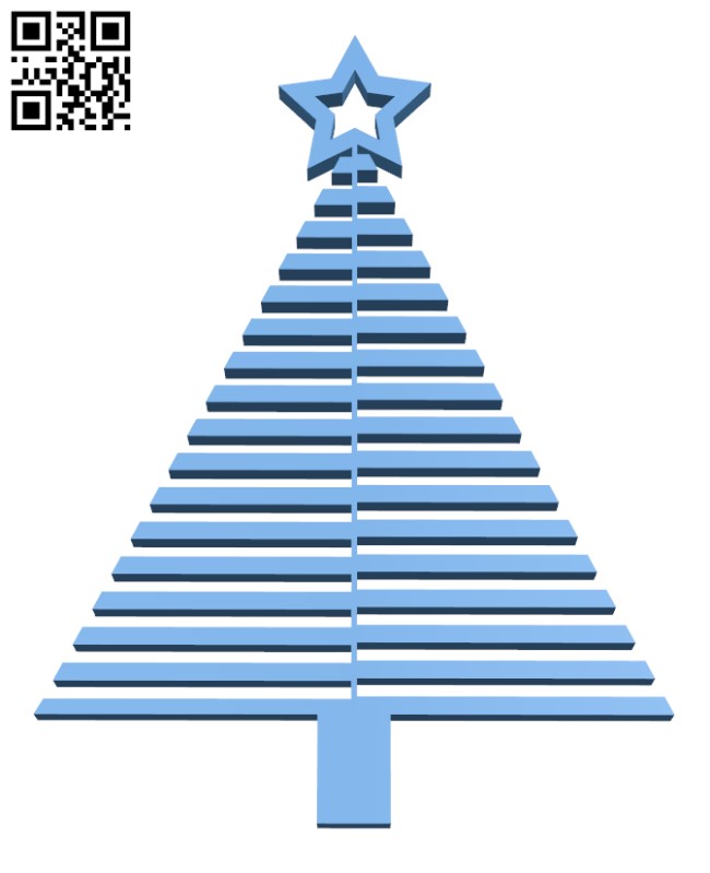 Flexy Christmas Tree Ornament H001399 file stl free download 3D Model for CNC and 3d printer