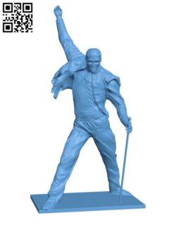 Freddy Mercury in Montreux, Switzerland H002046 file stl free download 3D Model for CNC and 3d printer