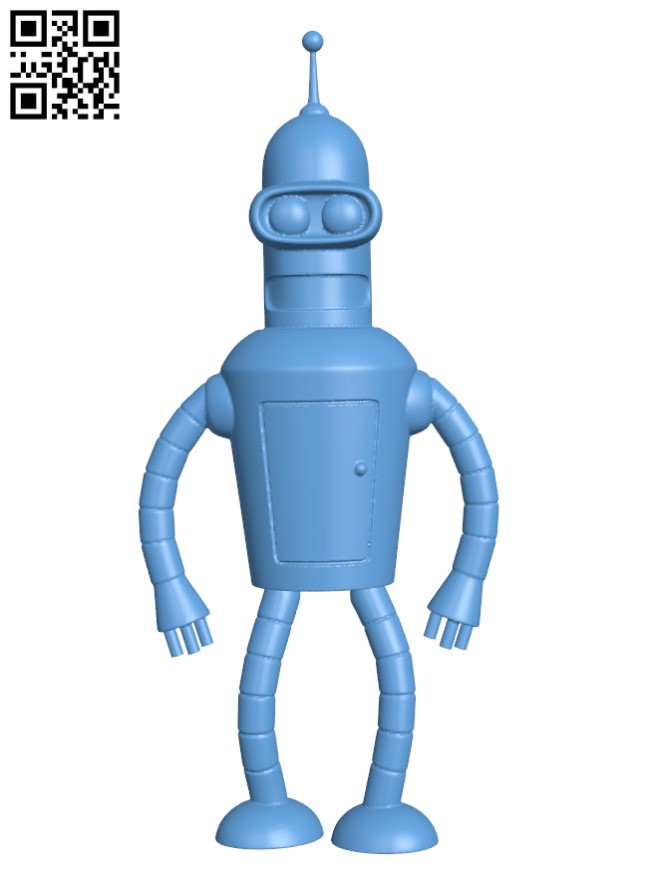 Futurama bender H001524 file stl free download 3D Model for CNC and 3d printer