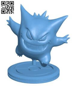 Gengar – Pokemon H002228 file stl free download 3D Model for CNC and 3d printer