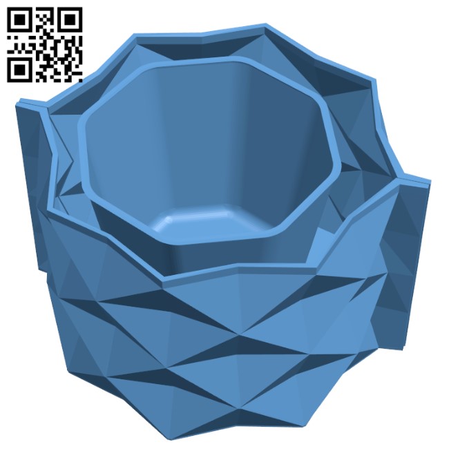 Geometric concrete pot mold H001764 file stl free download 3D Model for CNC and 3d printer