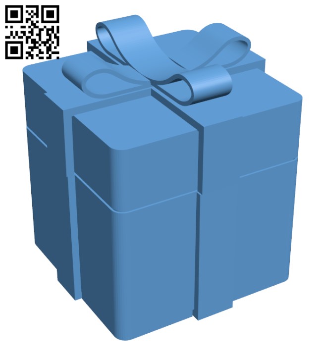 Gift Box - Christmas H001458 file stl free download 3D Model for CNC and 3d printer