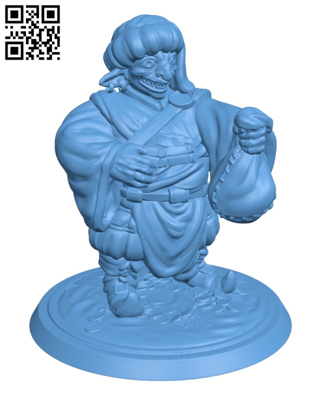 Goblin Merchant H002110 file stl free download 3D Model for CNC and 3d printer