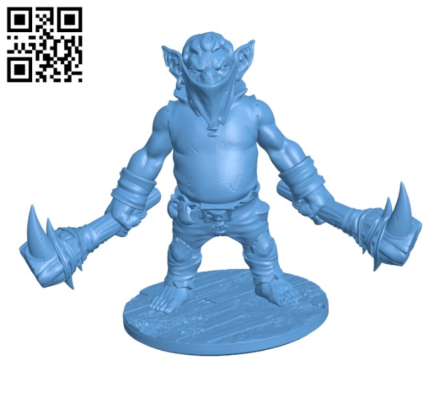 Goblin Raider H002291 file stl free download 3D Model for CNC and 3d printer