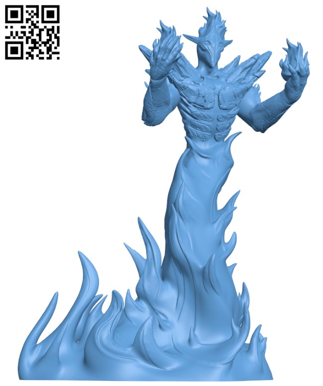 Greater Fire Elemental H001655 file stl free download 3D Model for CNC and 3d printer