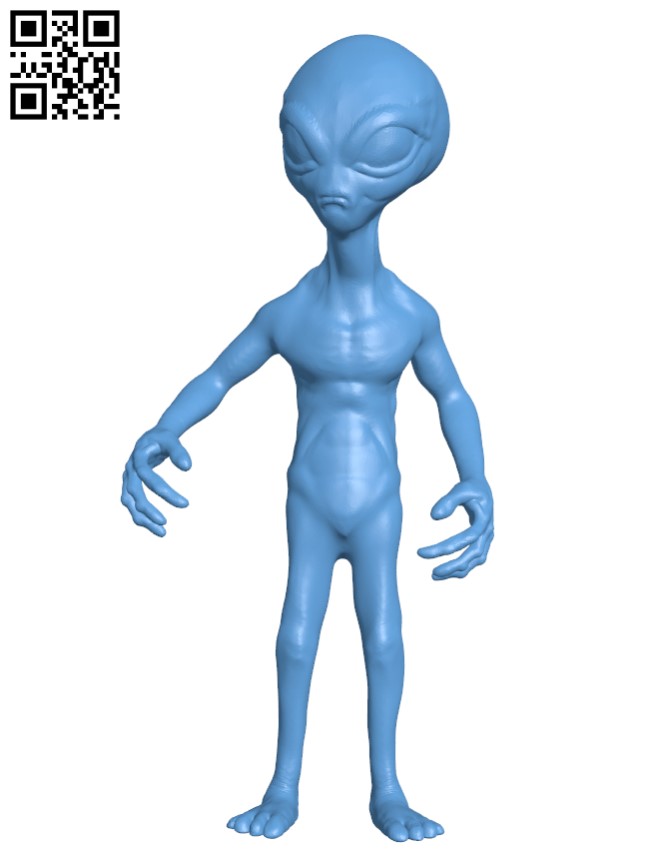 Grey Alien H001766 file stl free download 3D Model for CNC and 3d printer