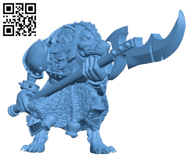 Halberdier rat H001768 file stl free download 3D Model for CNC and 3d printer