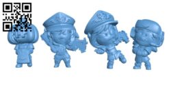Halloween Guardswomen H002233 file stl free download 3D Model for CNC and 3d printer