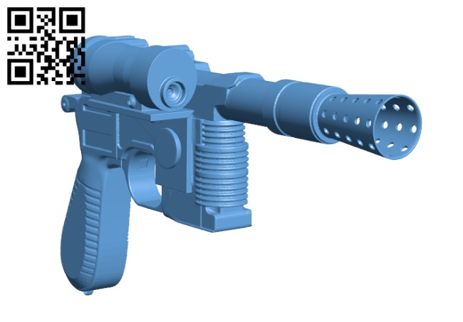 Han Solo's Blaster - Star Wars H002295 file stl free download 3D Model for CNC and 3d printer