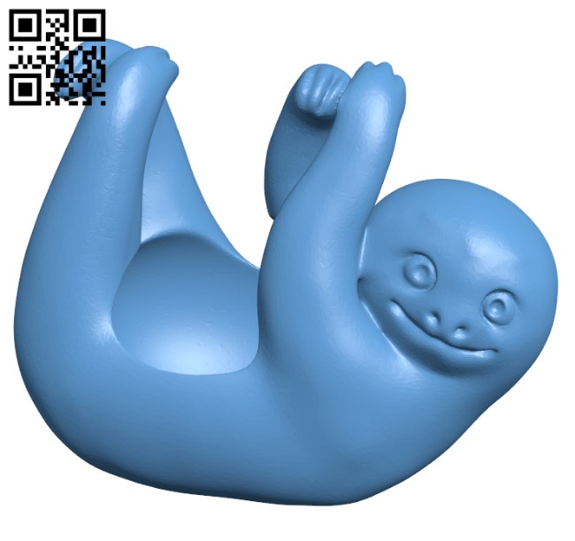 Hanging Sloth Planter H001657 file stl free download 3D Model for CNC and 3d printer