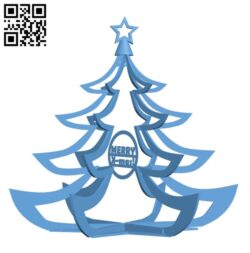 Happy Christmas Tree puzzle decoration H001769 file stl free download 3D Model for CNC and 3d printer