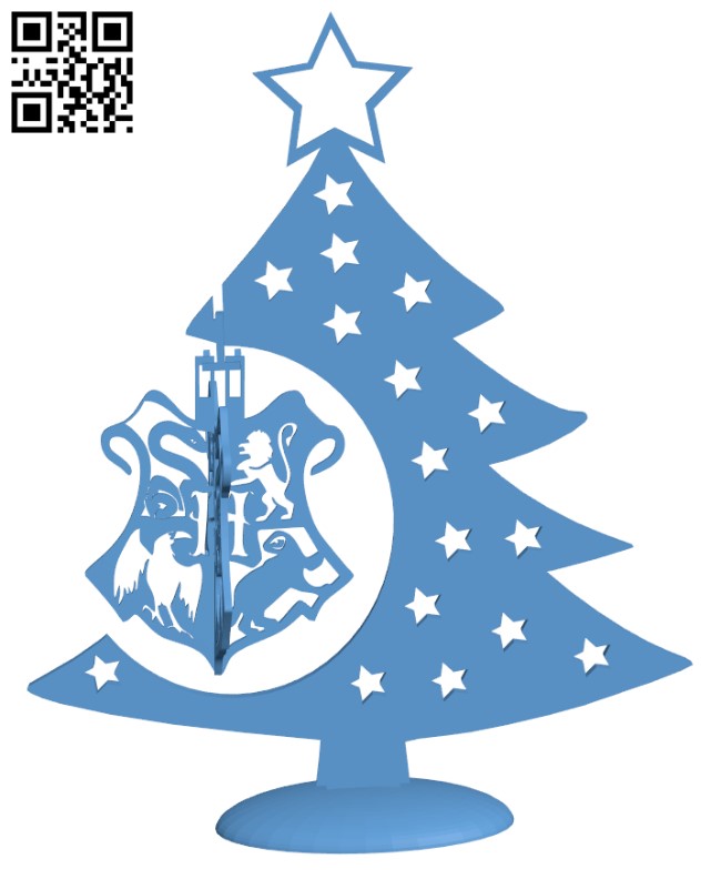Harry Potter Hogwarts crest Christmas bauble H001403 file stl free download 3D Model for CNC and 3d printer