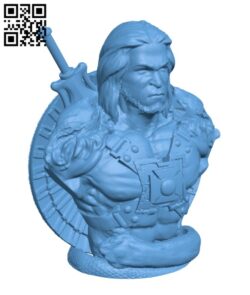 He-Man Bust – Masters of the Universe H002297 file stl free download 3D Model for CNC and 3d printer