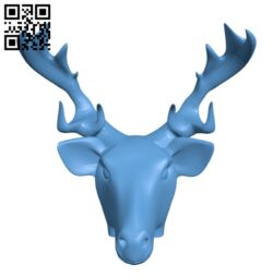Head of Reindeer with lights H001459 file stl free download 3D Model for CNC and 3d printer
