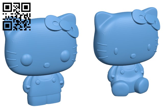 Hello Kitty H001772 file stl free download 3D Model for CNC and 3d printer  – Free download 3d model Files