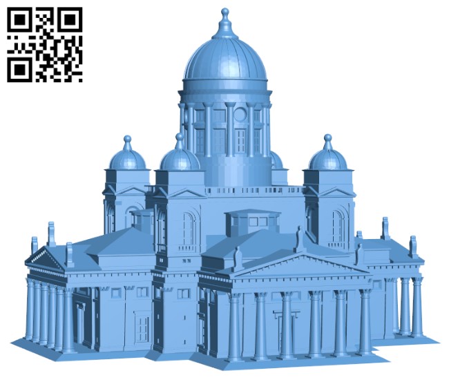 Helsinki Cathedral H001658 file stl free download 3D Model for CNC and 3d printer