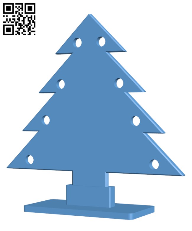 Holiday Tree with LEDs H001878 file stl free download 3D Model for CNC and 3d printer