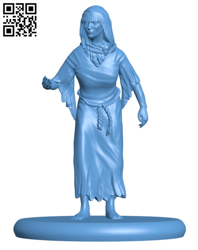 Human Beggar H001659 file stl free download 3D Model for CNC and 3d printer