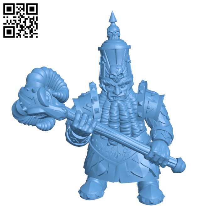 Infernal dwarf H002056 file stl free download 3D Model for CNC and 3d printer