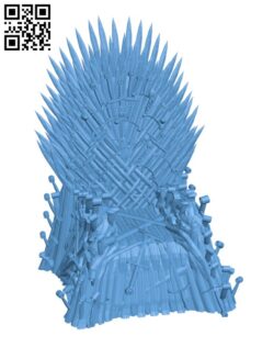 Iron Throne H002300 file stl free download 3D Model for CNC and 3d printer