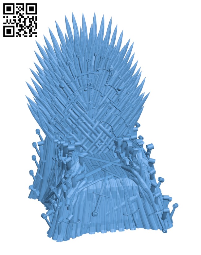 Iron Throne H002300 file stl free download 3D Model for CNC and 3d printer