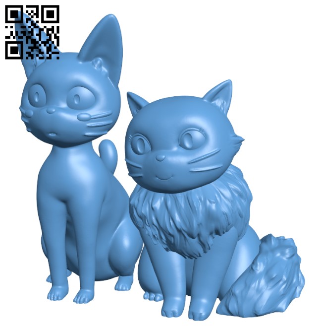 Jiji & Lily - Kiki's delivery service H002057 file stl free download 3D Model for CNC and 3d printer