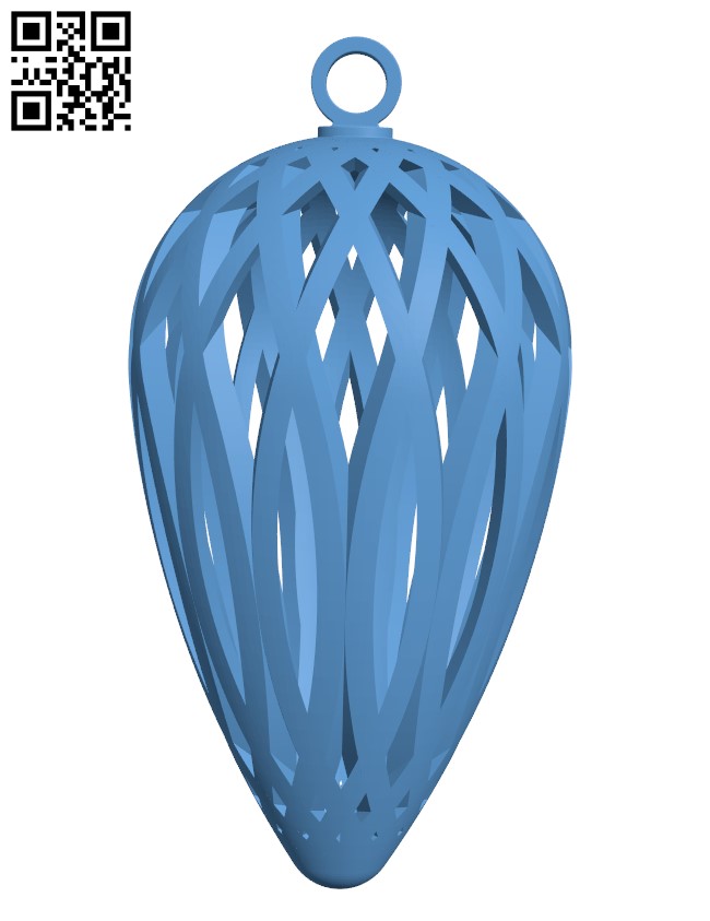 Lattice Teardrop Christmas Tree Ornament H001528 file stl free download 3D Model for CNC and 3d printer