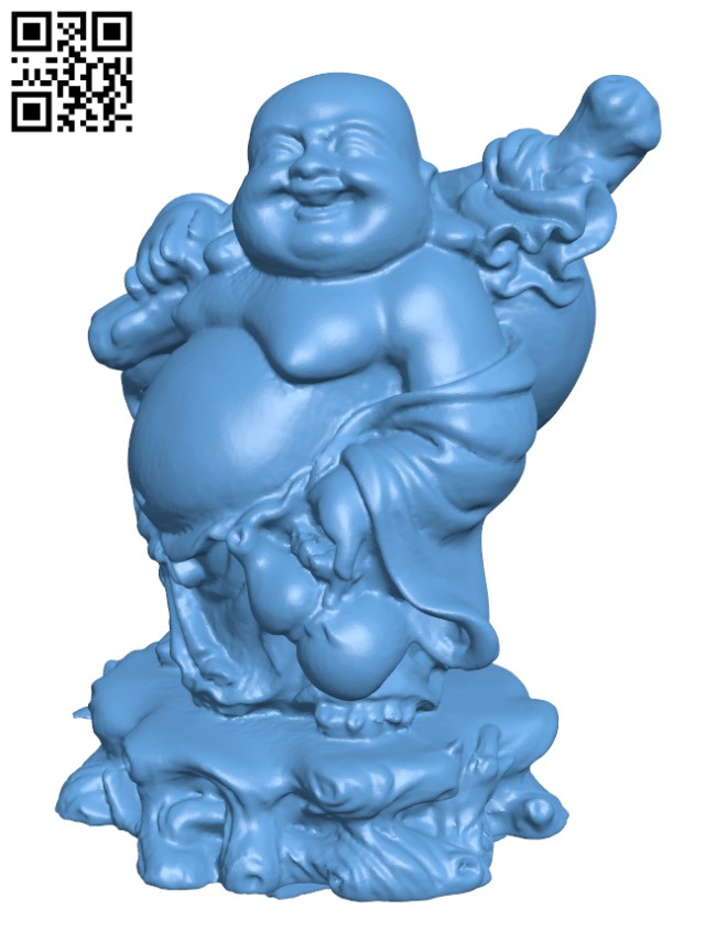 Laughing buddha H002236 file stl free download 3D Model for CNC and 3d printer
