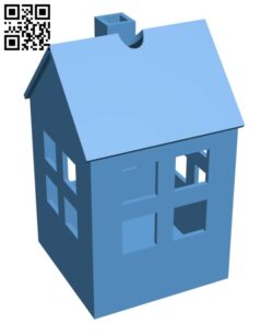 Little house for lightstring H001882 file stl free download 3D Model for CNC and 3d printer
