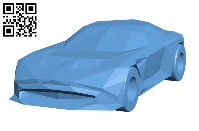 Low-poly Aston Martin Vulcan H001662 file stl free download 3D Model for CNC and 3d printer