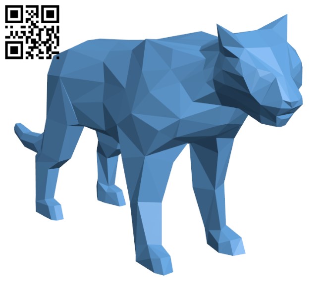 Low poly tiger H002178 file stl free download 3D Model for CNC and 3d  printer – Download Stl Files
