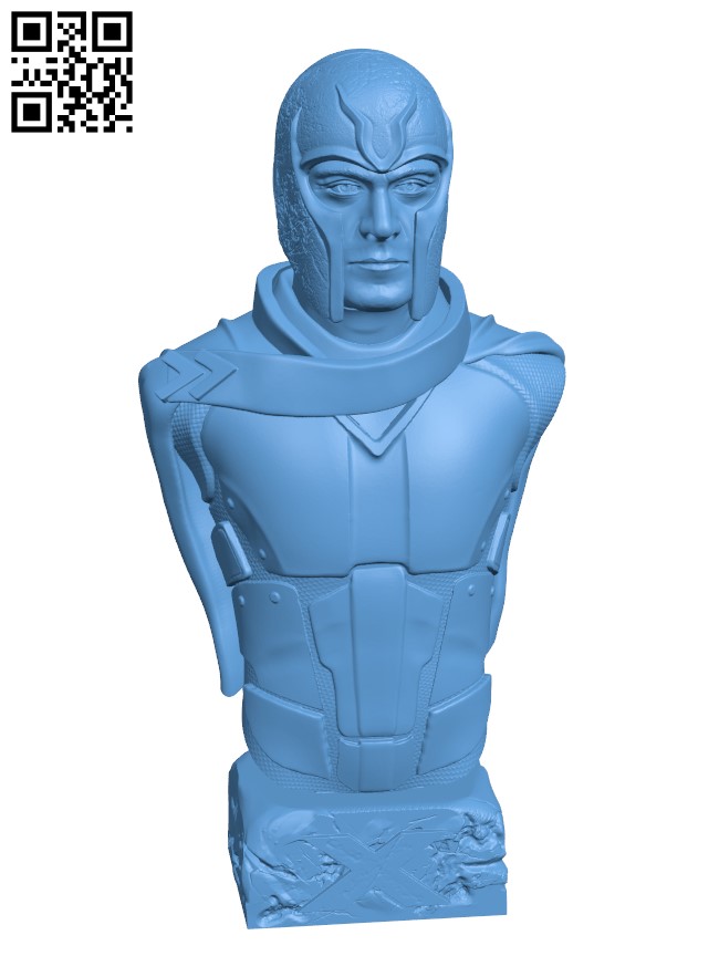 Magneto Bust H002239 file stl free download 3D Model for CNC and 3d printer