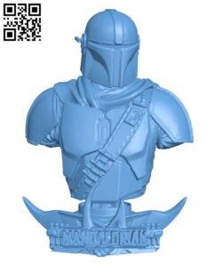 Mandalorian Bust H002124 file stl free download 3D Model for CNC and 3d printer