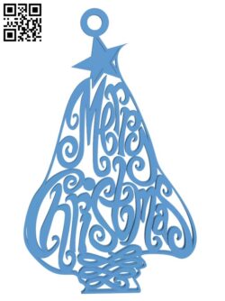 Merry Christmas Tree Hanger H001469 file stl free download 3D Model for CNC and 3d printer