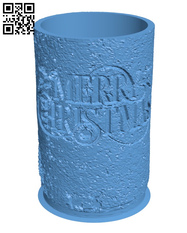 Merry Christmas tealight holder H001533 file stl free download 3D Model for CNC and 3d printer