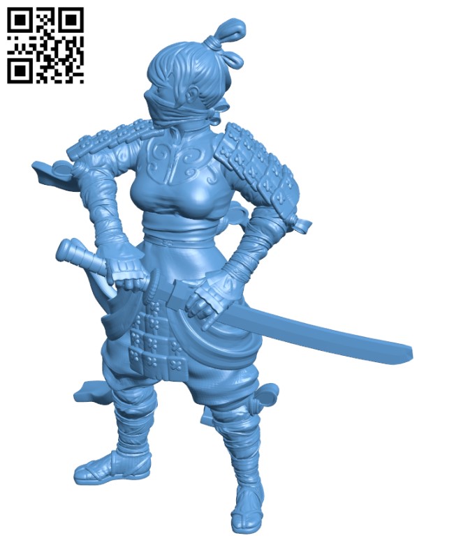 Miss Kunoichi - Ninja H002061 file stl free download 3D Model for CNC and 3d printer