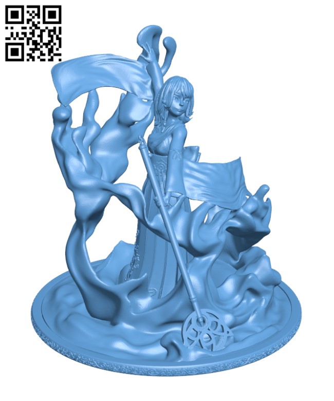 Miss Yuna H002126 file stl free download 3D Model for CNC and 3d printer