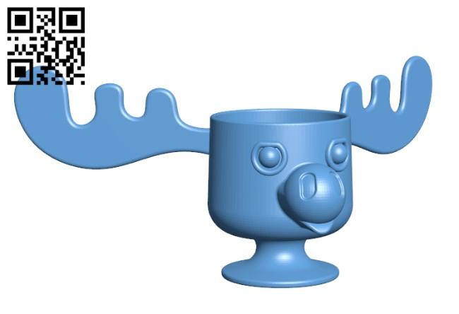 Moose Cup - Christmas H001666 file stl free download 3D Model for CNC and 3d printer