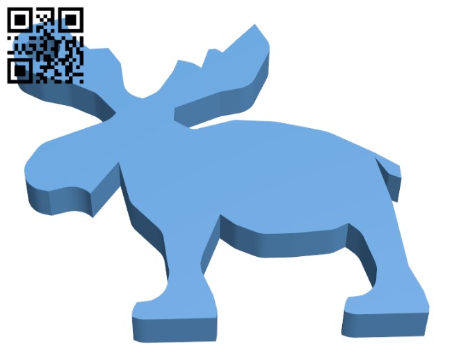 Moose Keychain H001667 file stl free download 3D Model for CNC and 3d printer