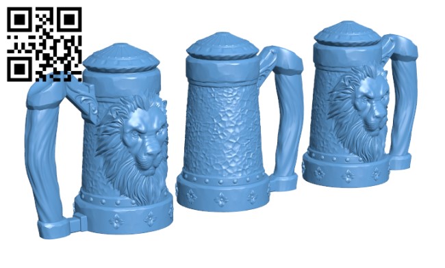 Mythic Mugs - Lion's Brew - Can Holder H001783 file stl free download 3D Model for CNC and 3d printer