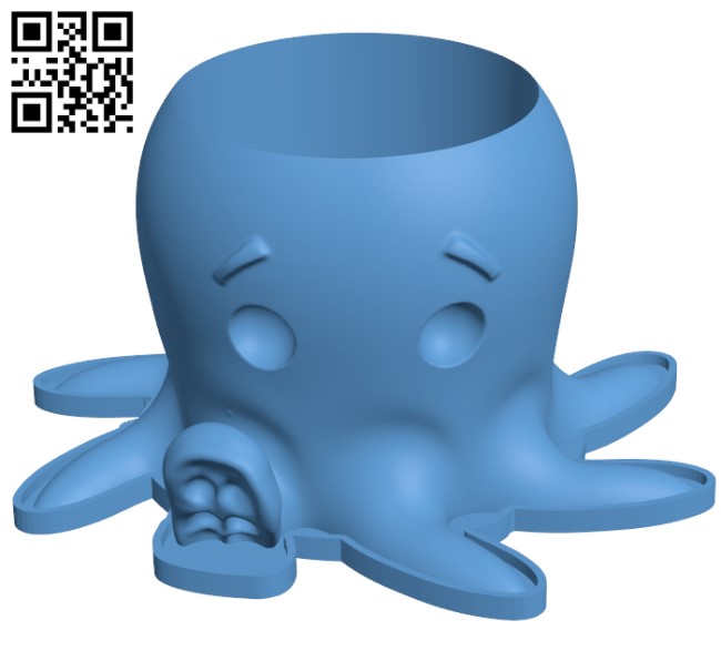 Octopus Planter H002001 file stl free download 3D Model for CNC and 3d printer