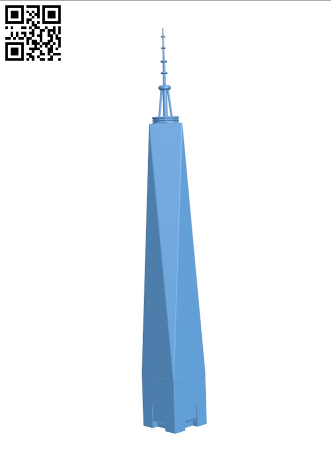One World Trade Center - New York City, USA H002132 file stl free download 3D Model for CNC and 3d printer