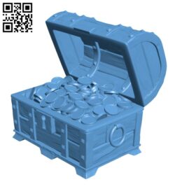 Open Treasure Chest H002133 file stl free download 3D Model for CNC and 3d printer