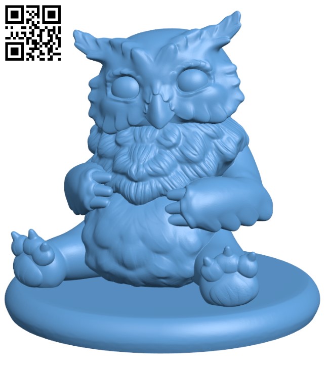 Owl H001671 file stl free download 3D Model for CNC and 3d printer