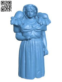 Painted Terracotta Sculpture H001475 file stl free download 3D Model for CNC and 3d printer