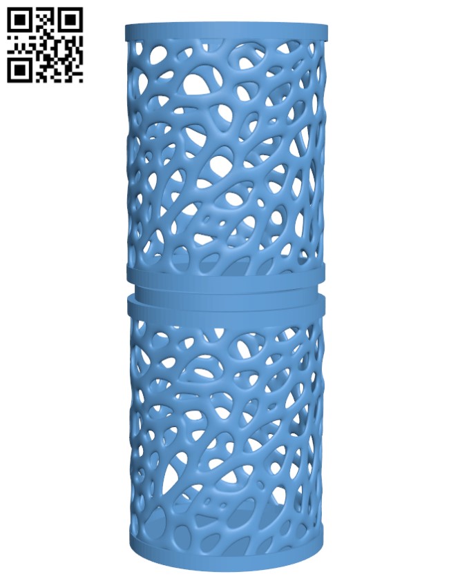 Pencil Case - Voronoi H002135 file stl free download 3D Model for CNC and 3d printer