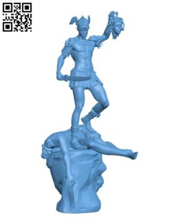 Perseus with the head of Medusa H002190 file stl free download 3D Model for CNC and 3d printer