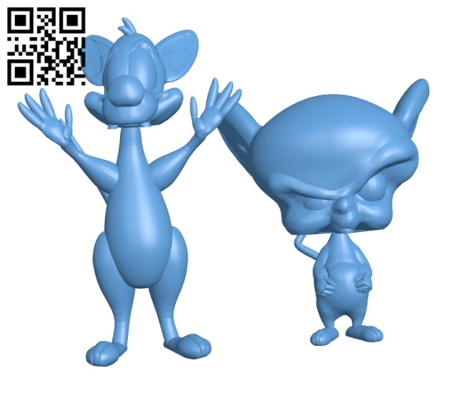 Pinky and the Brain H002191 file stl free download 3D Model for CNC and 3d printer